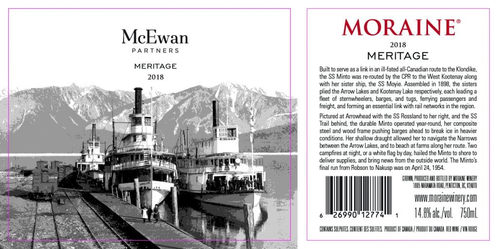Moraine Winery meritage