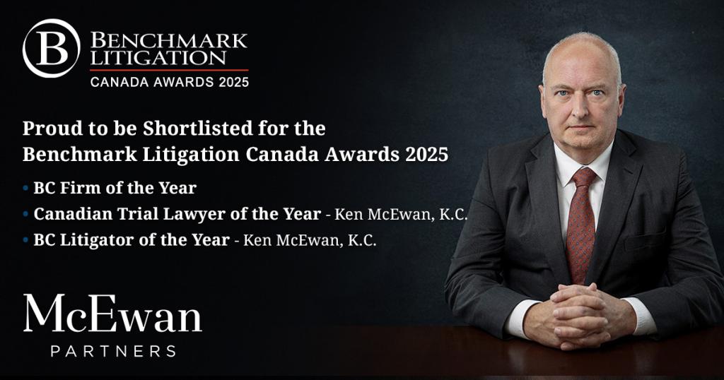 Benchmark Litigation Canada Awards 2025 short list.